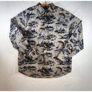 Woolrich Flannel Mens Shirt Sz Large Outdoorsman Nature Hunting Fishing Camping